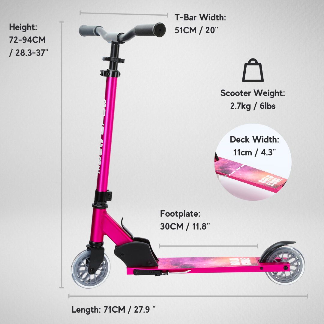 Deluxe 2 Wheel Scooter - Sapphire