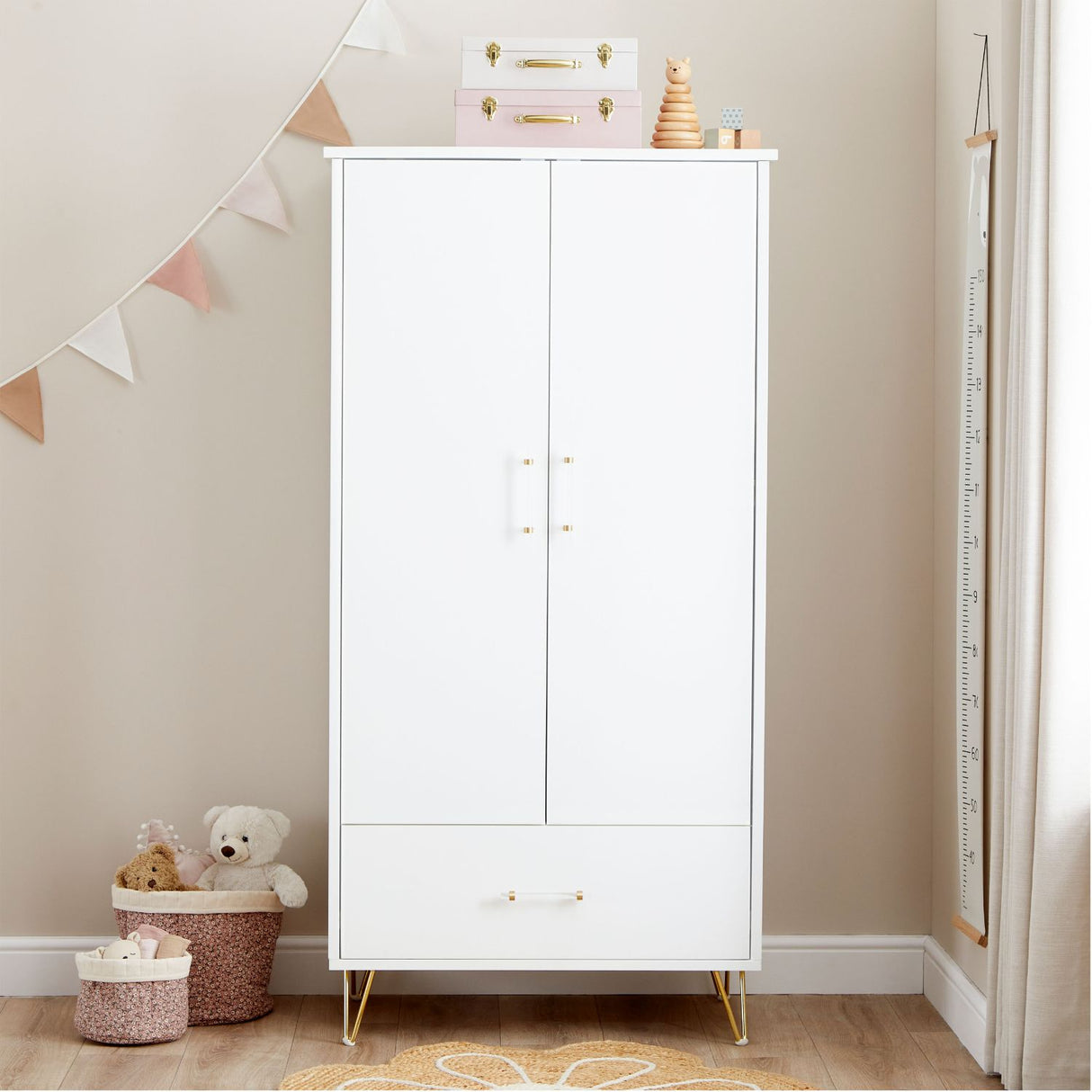 Babymore Kimi Acrylic Nursery Wardrobe