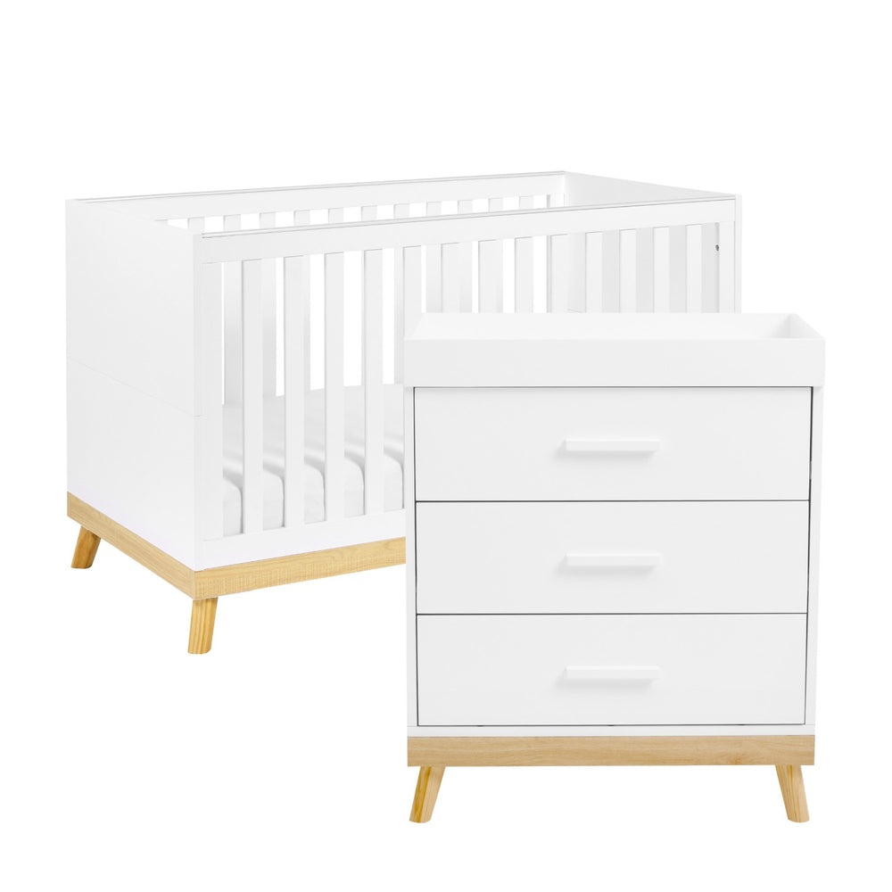Babymore Mona 2-Piece Nursery Room Set against white background