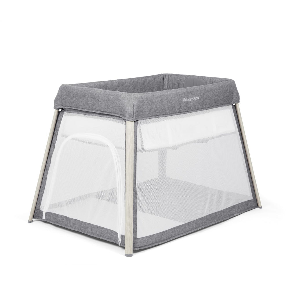 Angled view of Ickle Bubba Scout 3-in-1 Travel Crib, Cot and Playpen