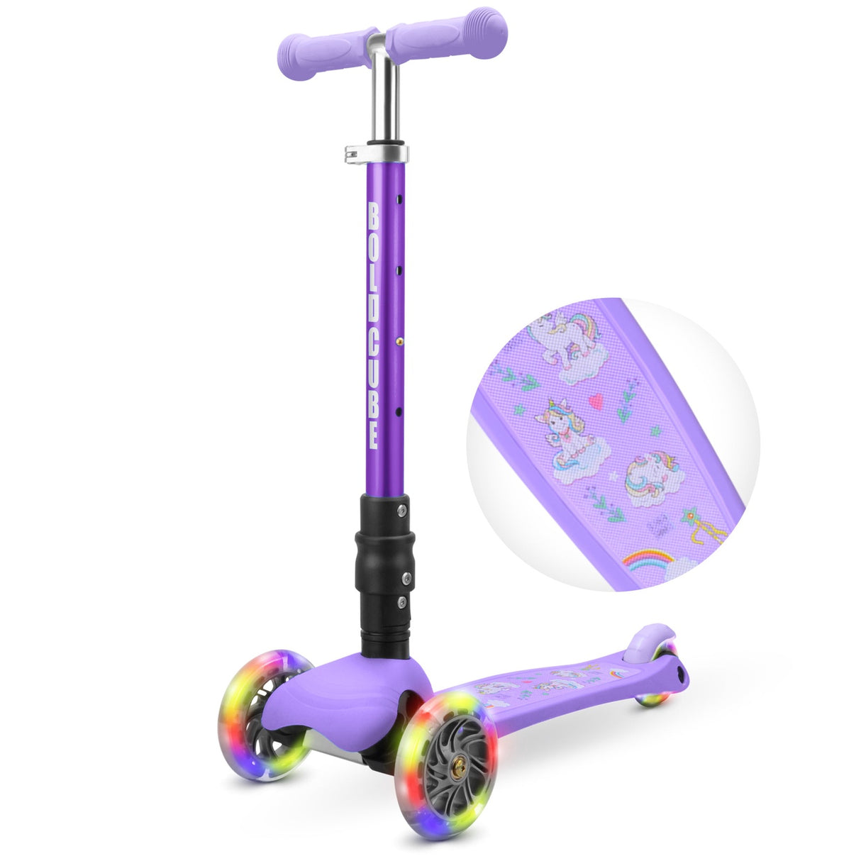 Teeny Fold 3 Wheel Scooter - Unicorn