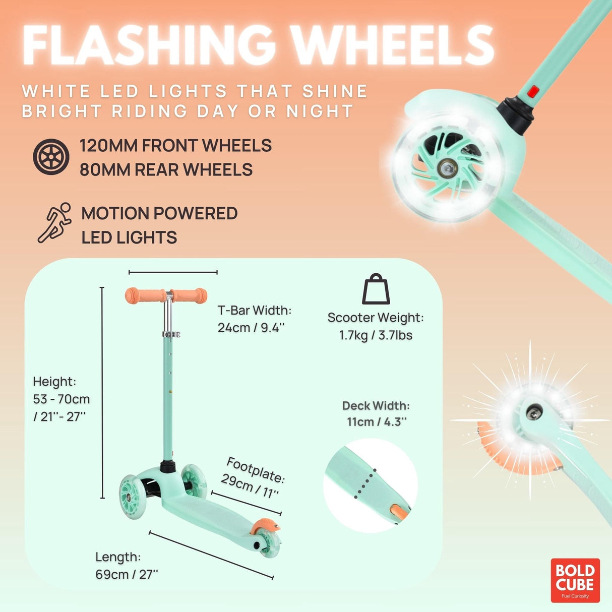 Teeny 3 Wheel Scooter - Mint