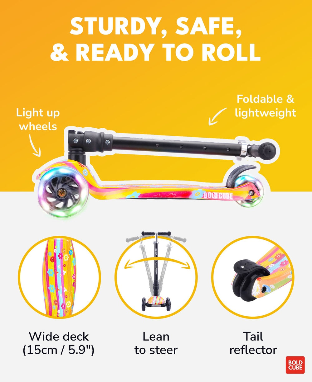 Big 3 Wheel Scooter - Flower Power