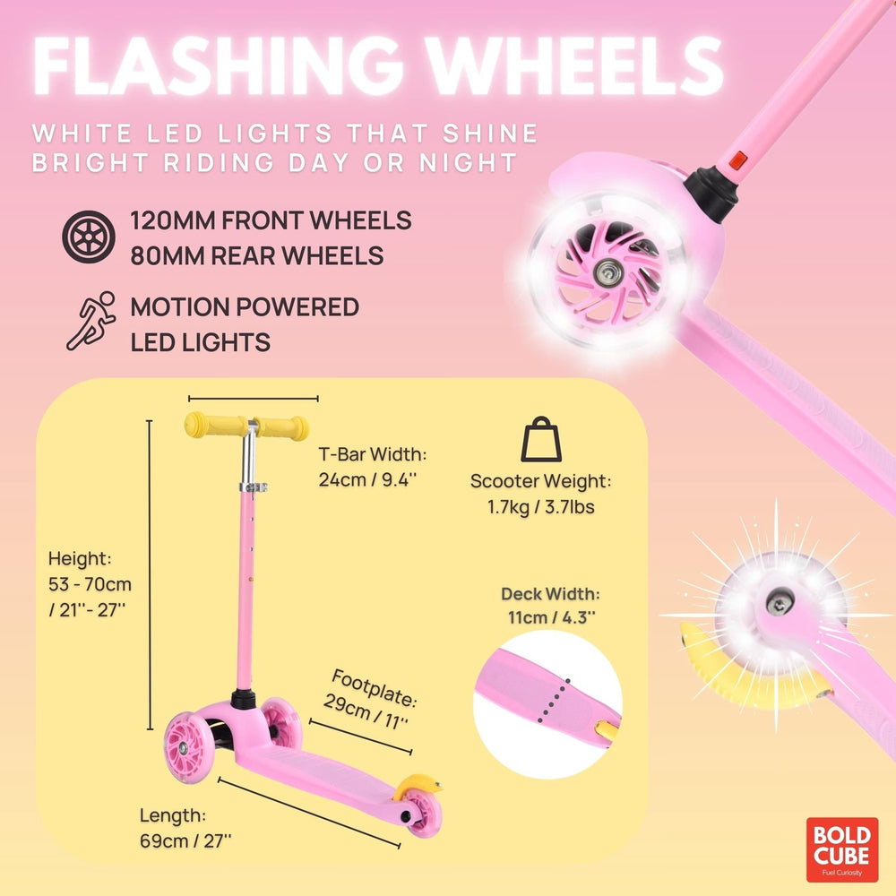 Teeny 3 Wheel Scooter - Pink & Yellow