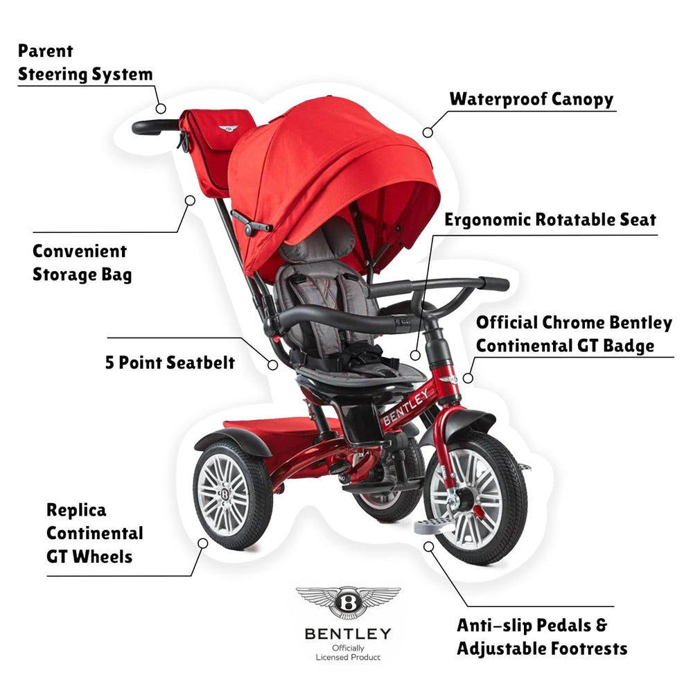 Bentley 6-in-1 Adjustable Trike with FREE Cup Holder