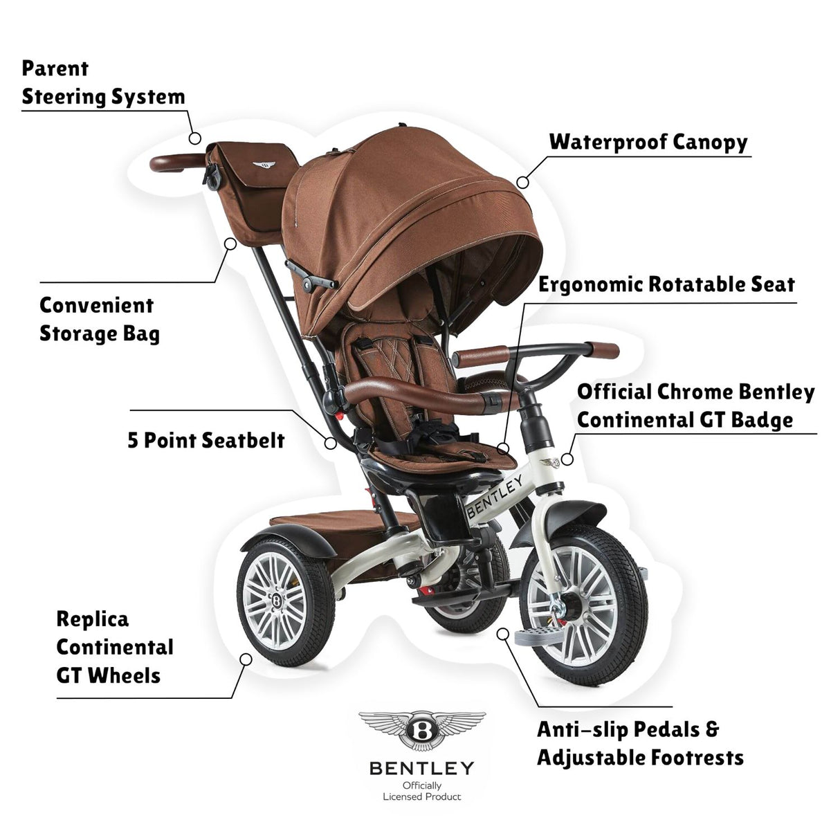 Bentley 6-in-1 Adjustable Trike with FREE Cup Holder