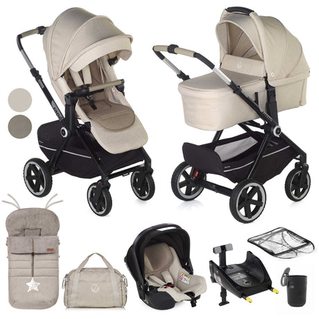 Jané Crosslight-3 + Koos iSize 3-in-1 Travel System (10 piece bundle)