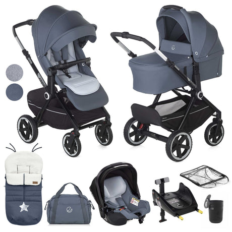 Jané Crosslight-3 + Koos iSize 3-in-1 Travel System (10 piece bundle)
