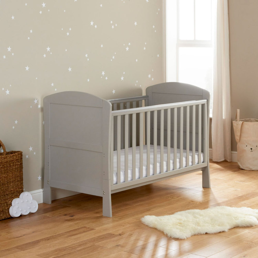 Babymore Solid Wood Aston 2-in-1 Drop Side Cot Bed (0-5yrs)