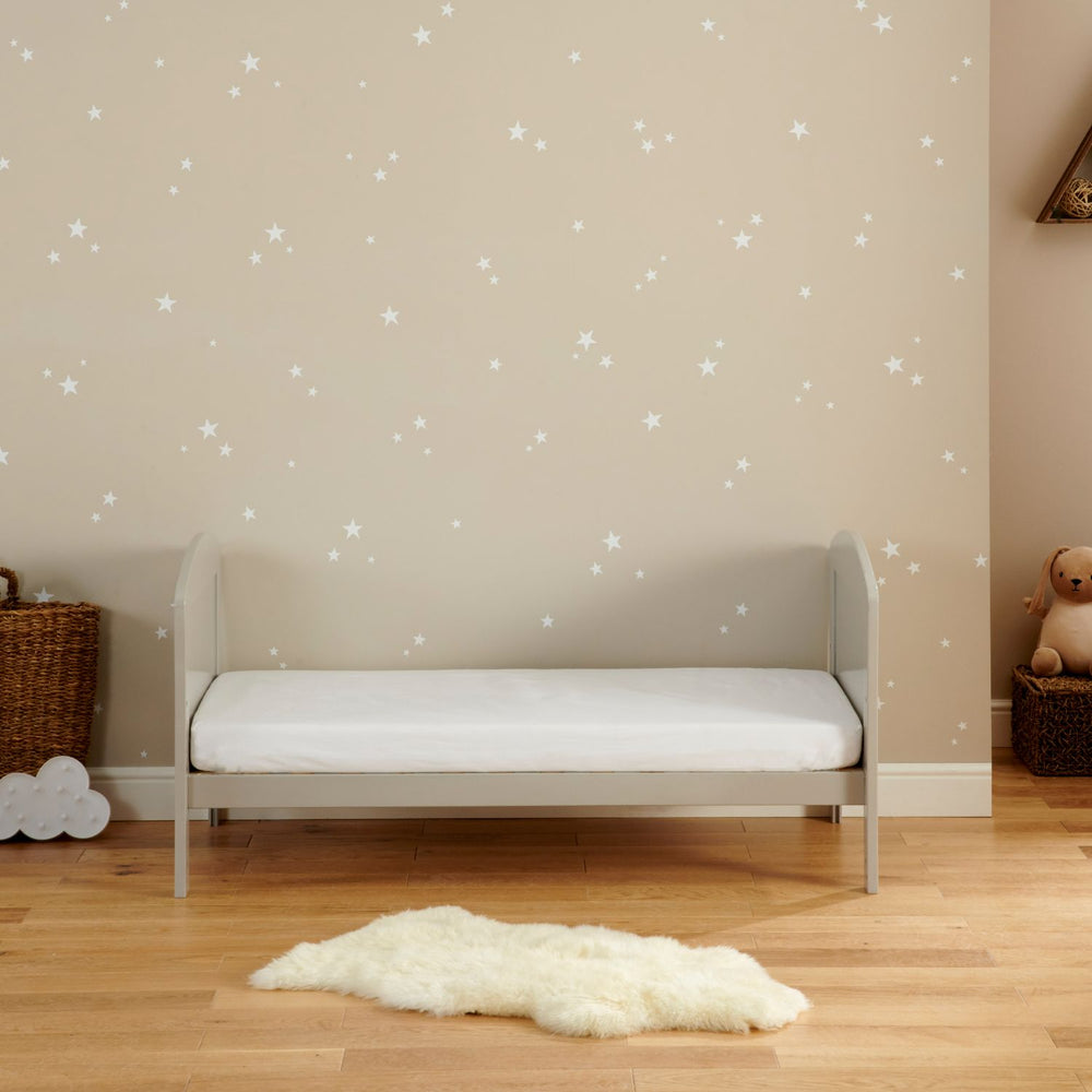 Babymore Solid Wood Aston 2-in-1 Drop Side Cot Bed (0-5yrs)