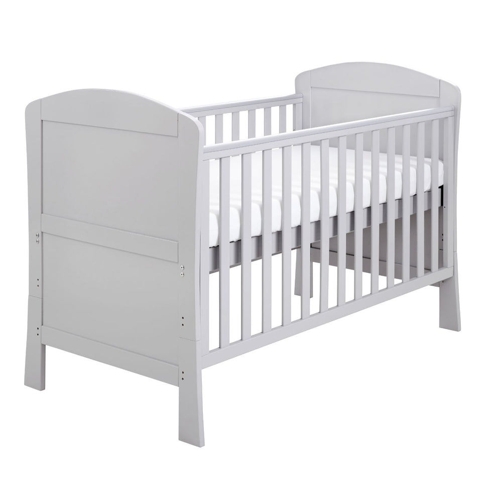 Babymore Solid Wood Aston 2-in-1 Drop Side Cot Bed (0-5yrs)