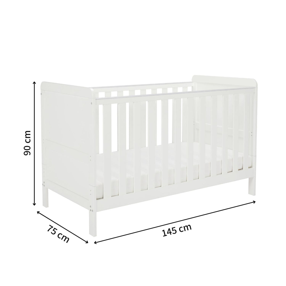 Babymore Caro Urban 2-in-1 Cot Bed (0-5yrs)