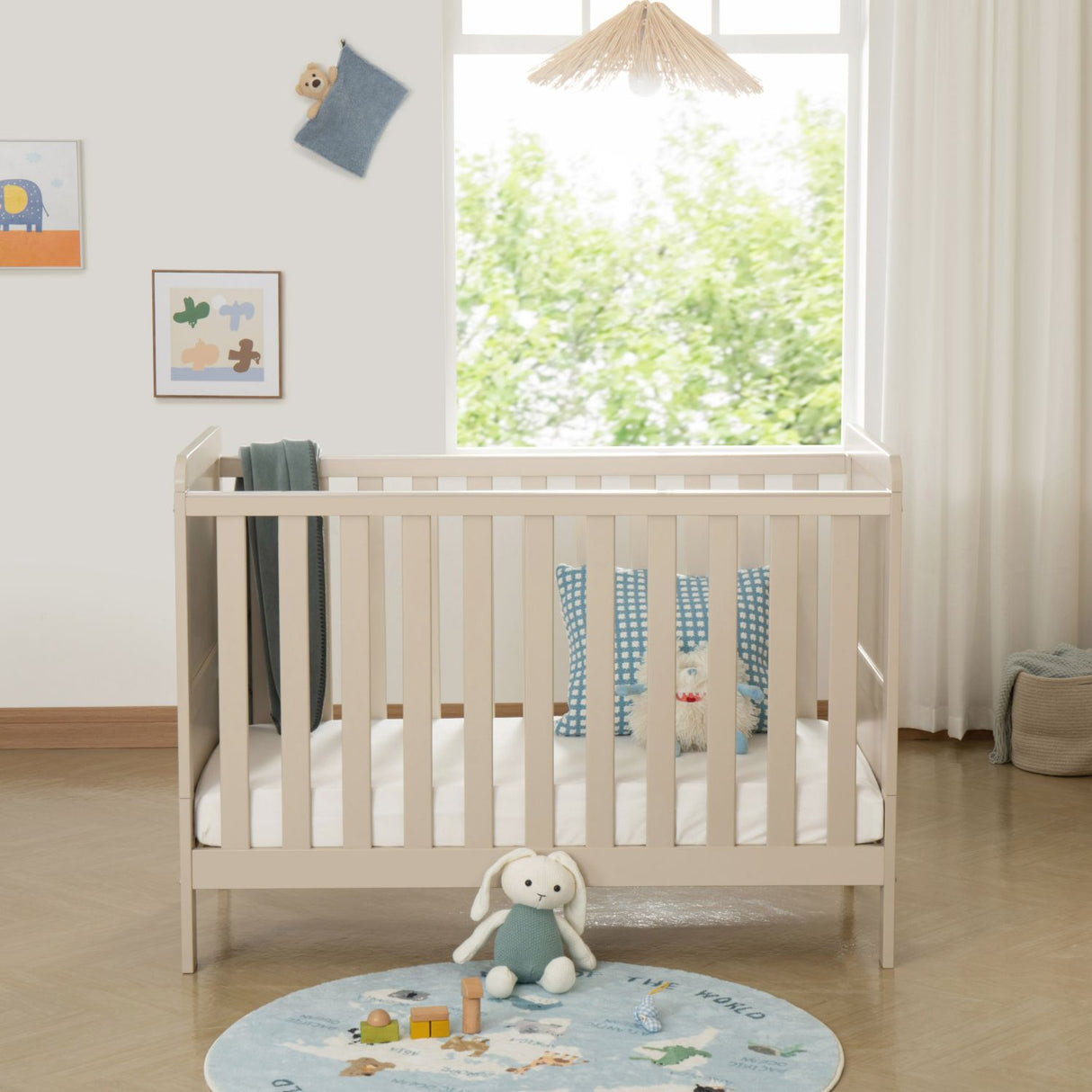 Babymore Caro Urban 2-in-1 Mini Cot Bed (0-4yrs)