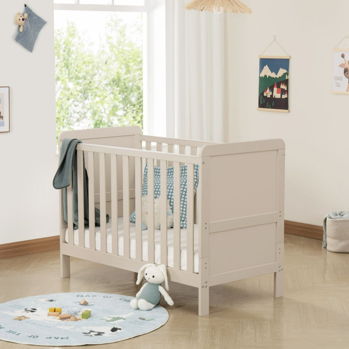 Babymore Caro Urban 2-in-1 Mini Cot Bed (0-4yrs)