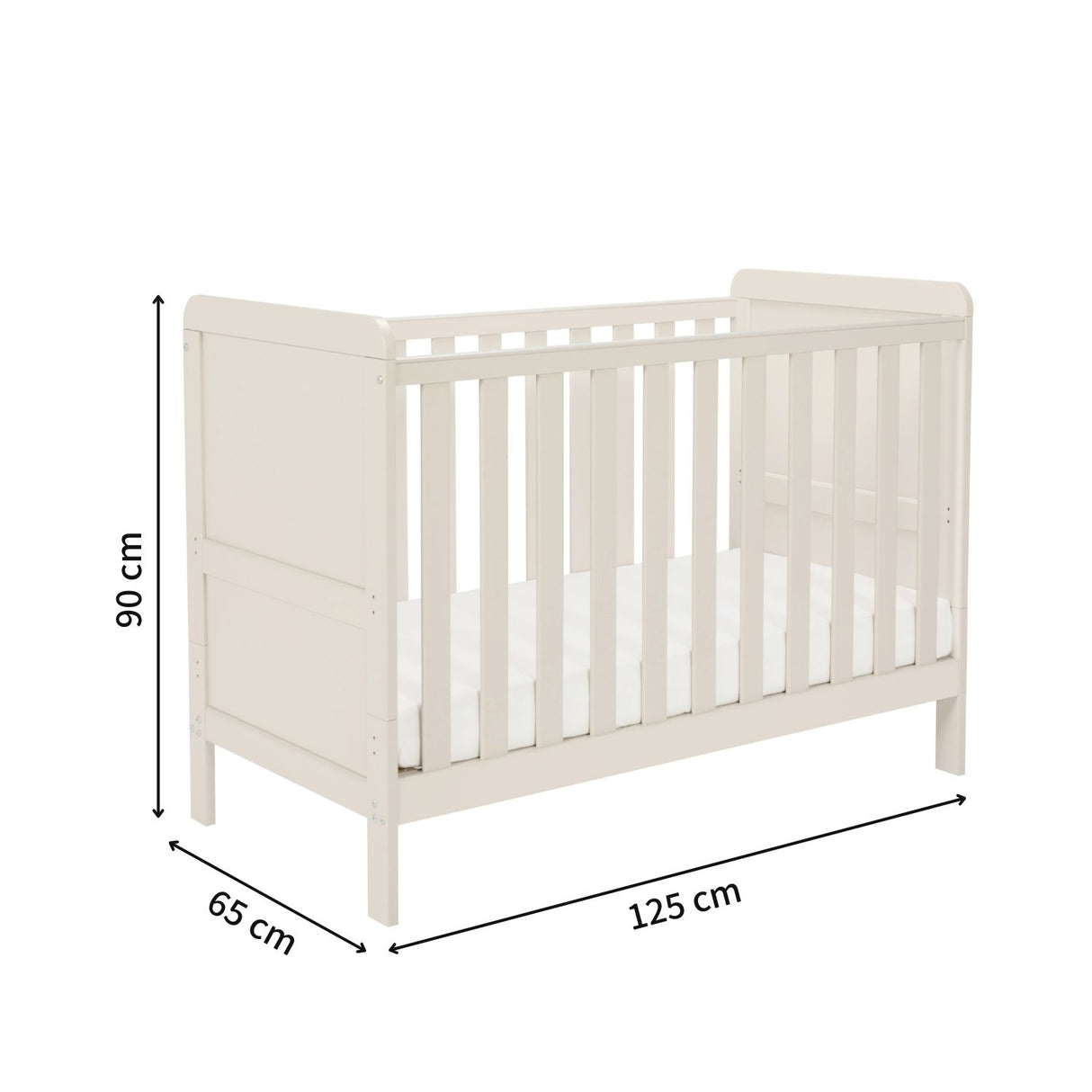Babymore Caro Urban 2-in-1 Mini Cot Bed (0-4yrs)