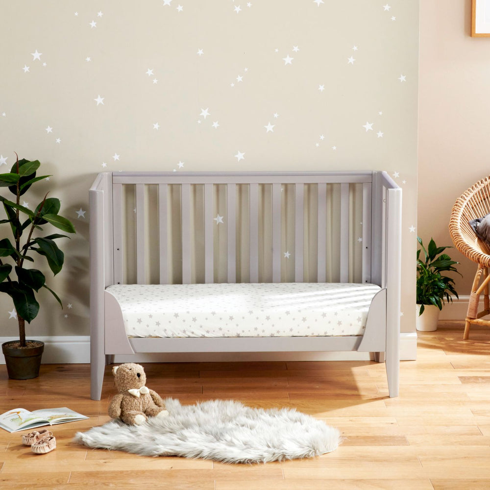 Babymore 2-in-1 Iris Cot Bed - Nordic Style - Solid Pine - (0-5yrs)