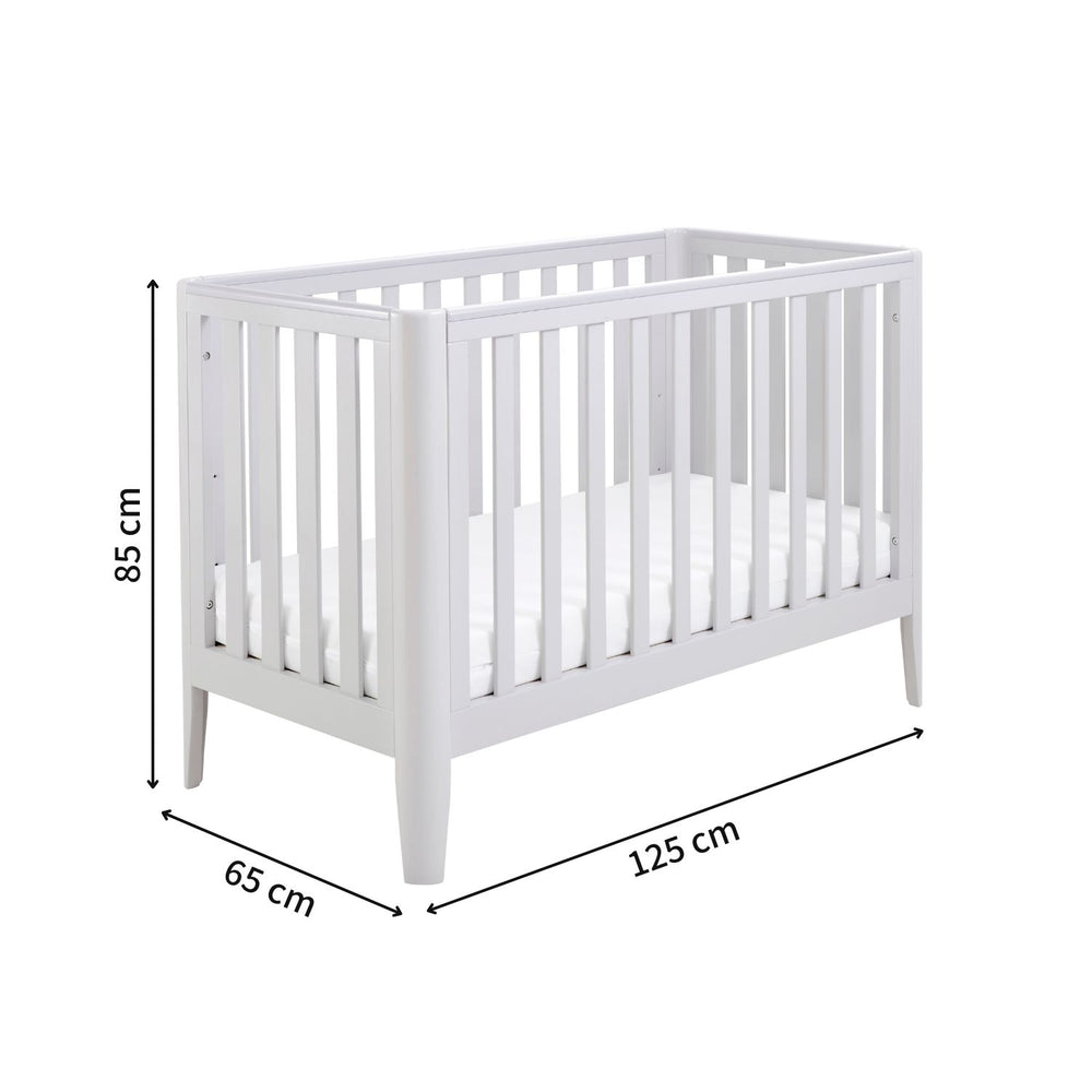 Babymore 2-in-1 Iris Cot Bed - Nordic Style - Solid Pine - (0-5yrs)
