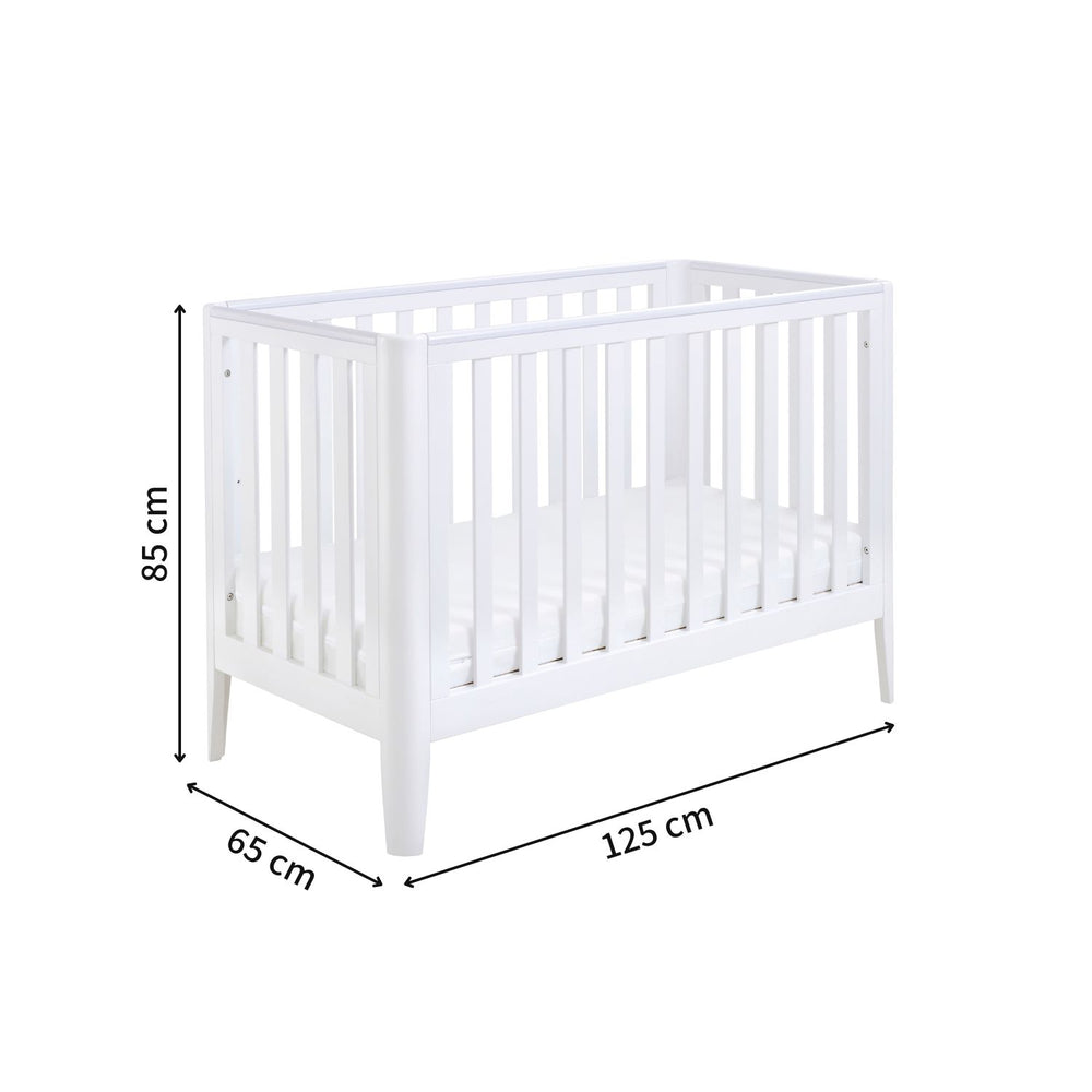 Babymore 2-in-1 Iris Cot Bed - Nordic Style - Solid Pine - (0-5yrs)