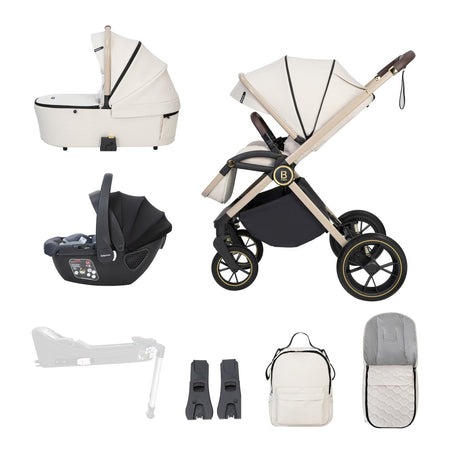 Babymore Kai 3-in-1 Travel System with Coco Car Seat bundle in Sandstone colour