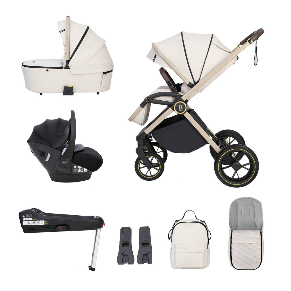 Babymore Kai 3-in-1 Travel System - Pecan Car Seat + ISOFIX Base