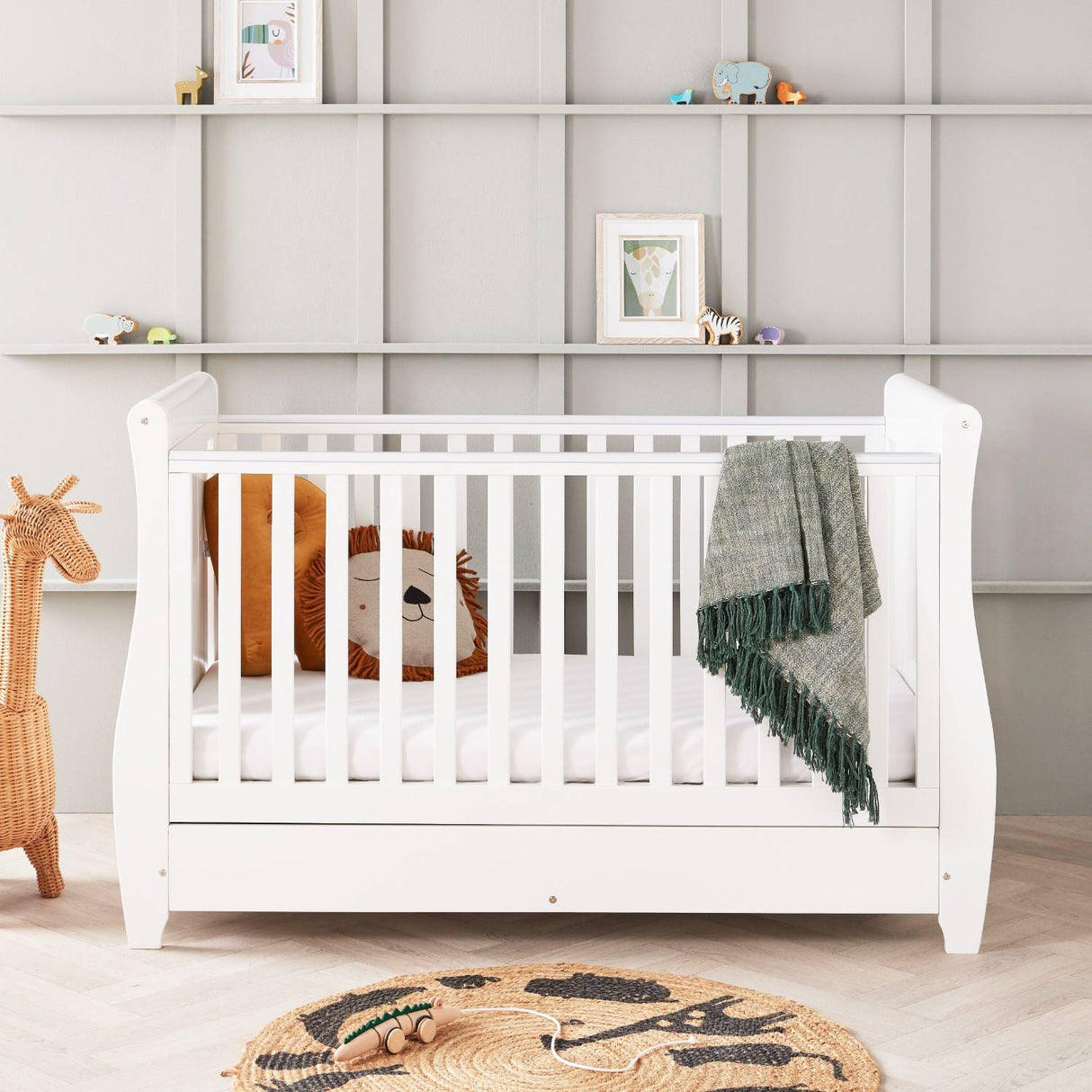 Babymore Stella Sleigh 2-Piece Nursery Room Set