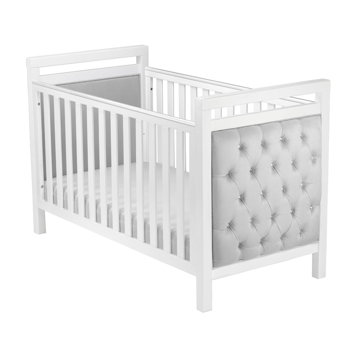 Babymore Luxury Velvet Deluxe Cot Bed - Soft Touch - Cushioned - Water-Resistant - Award Winning (0-5yrs)