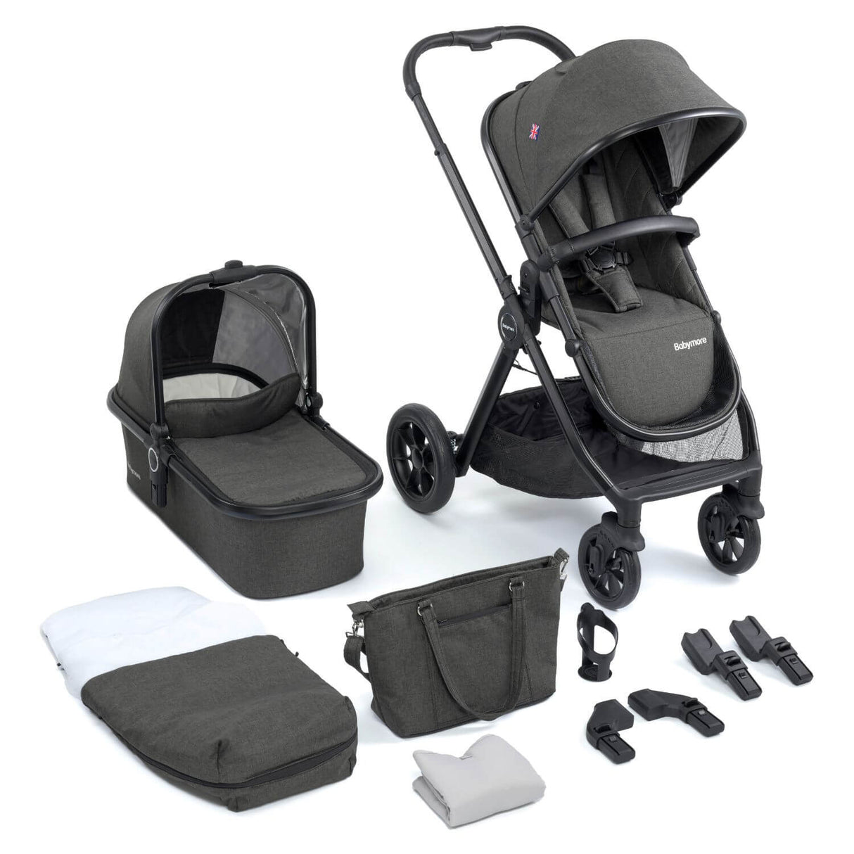 Babymore MeMore V2 Pram Pushchair Bundle