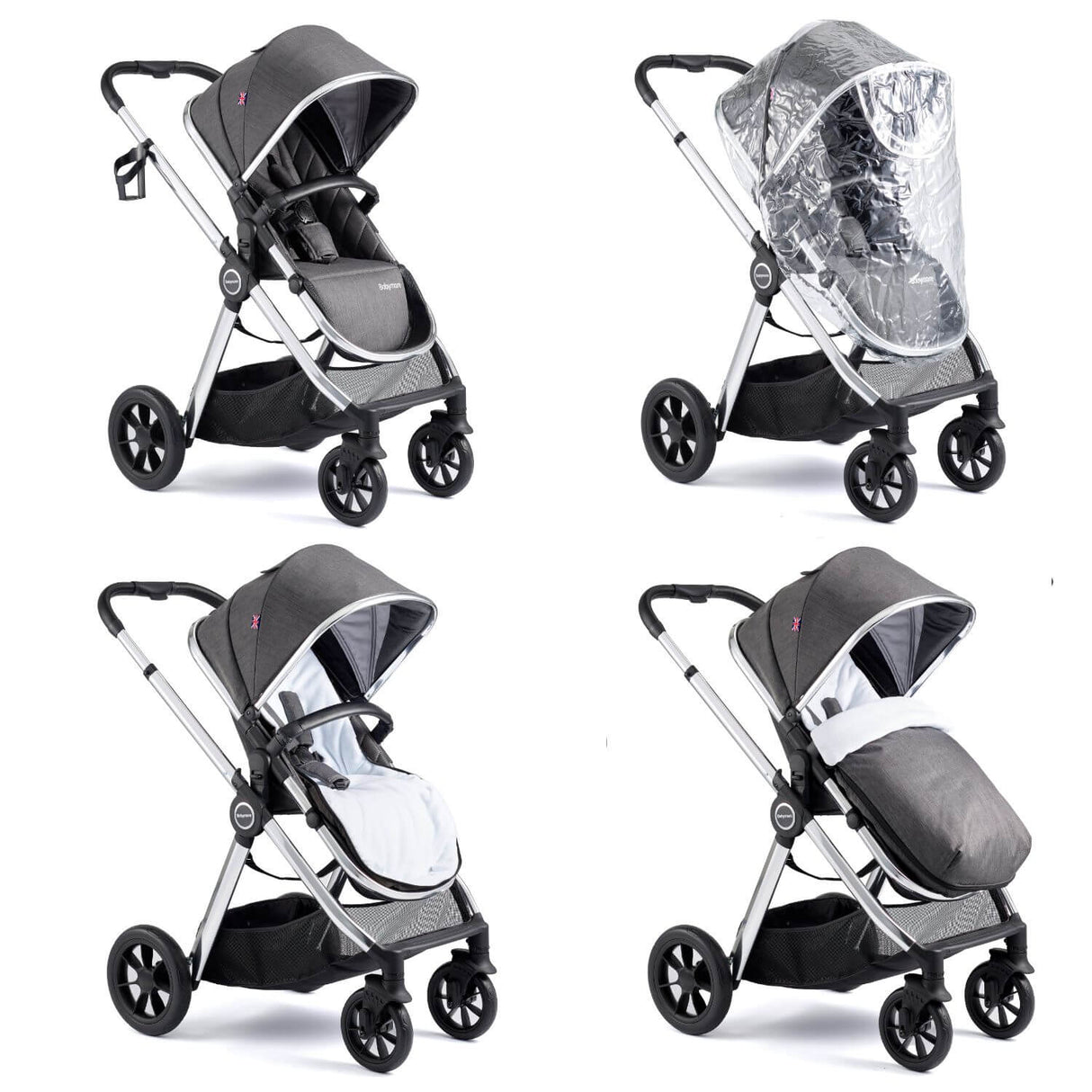 Babymore MeMore V2 Pram Pushchair Bundle