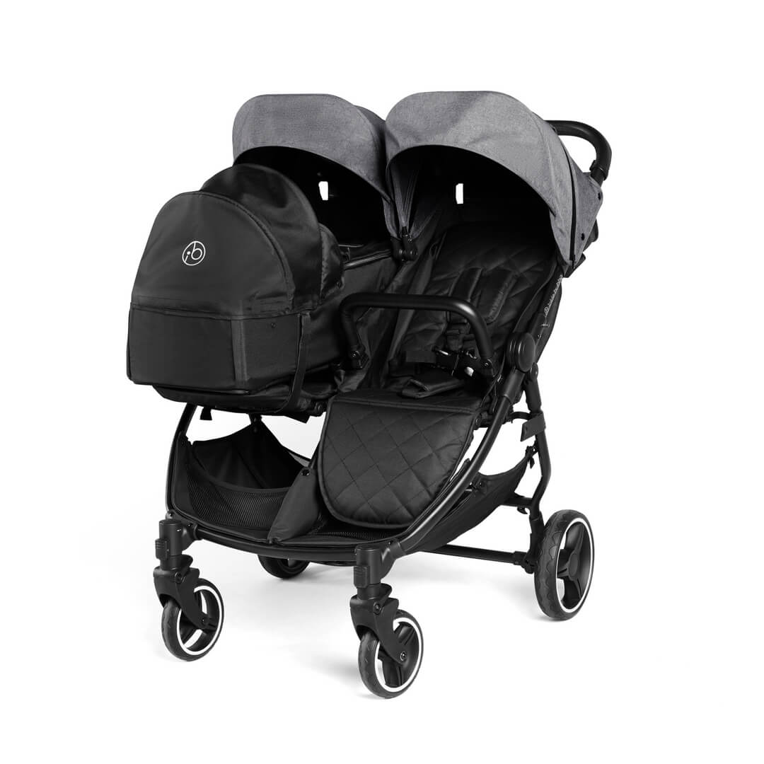 Ickle Bubba Venus PRIME Double (Twin & Sibling) Stroller in Grey