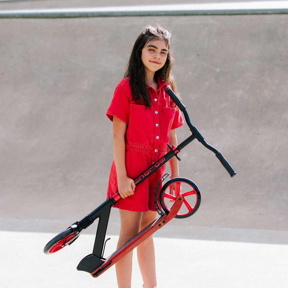 Burgundy - Big 2 Wheel Scooter