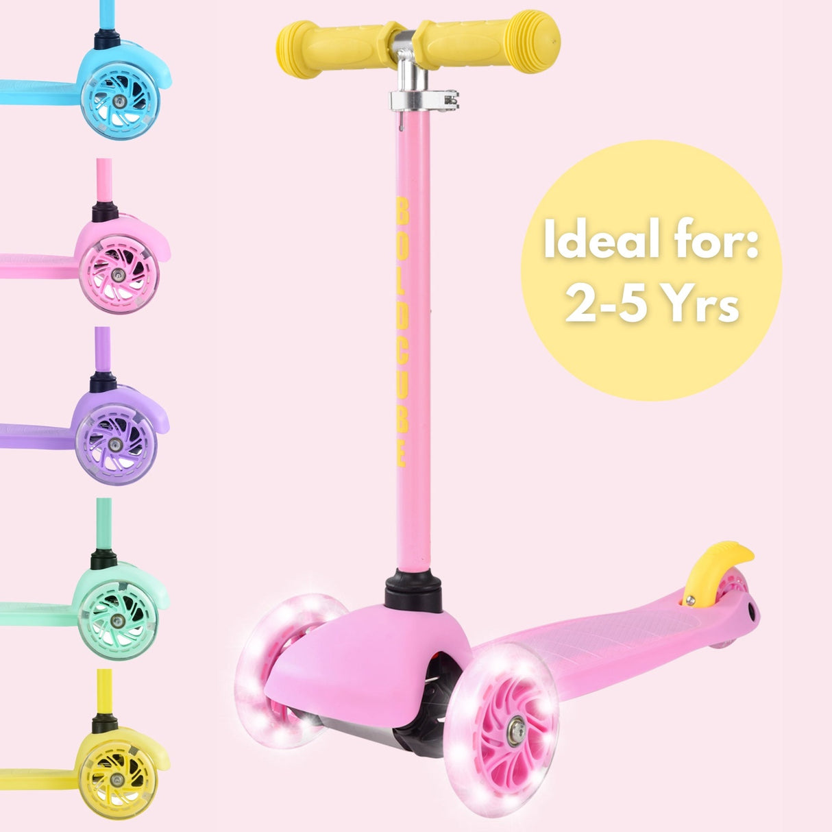 Teeny 3 Wheel Scooter - Pink & Yellow
