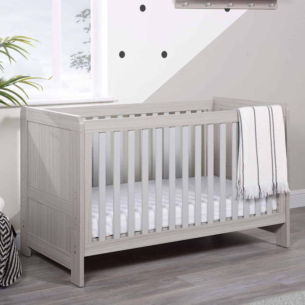 Ickle Bubba Pembrey 2-in-1 Cot Bed in Ash Grey colour