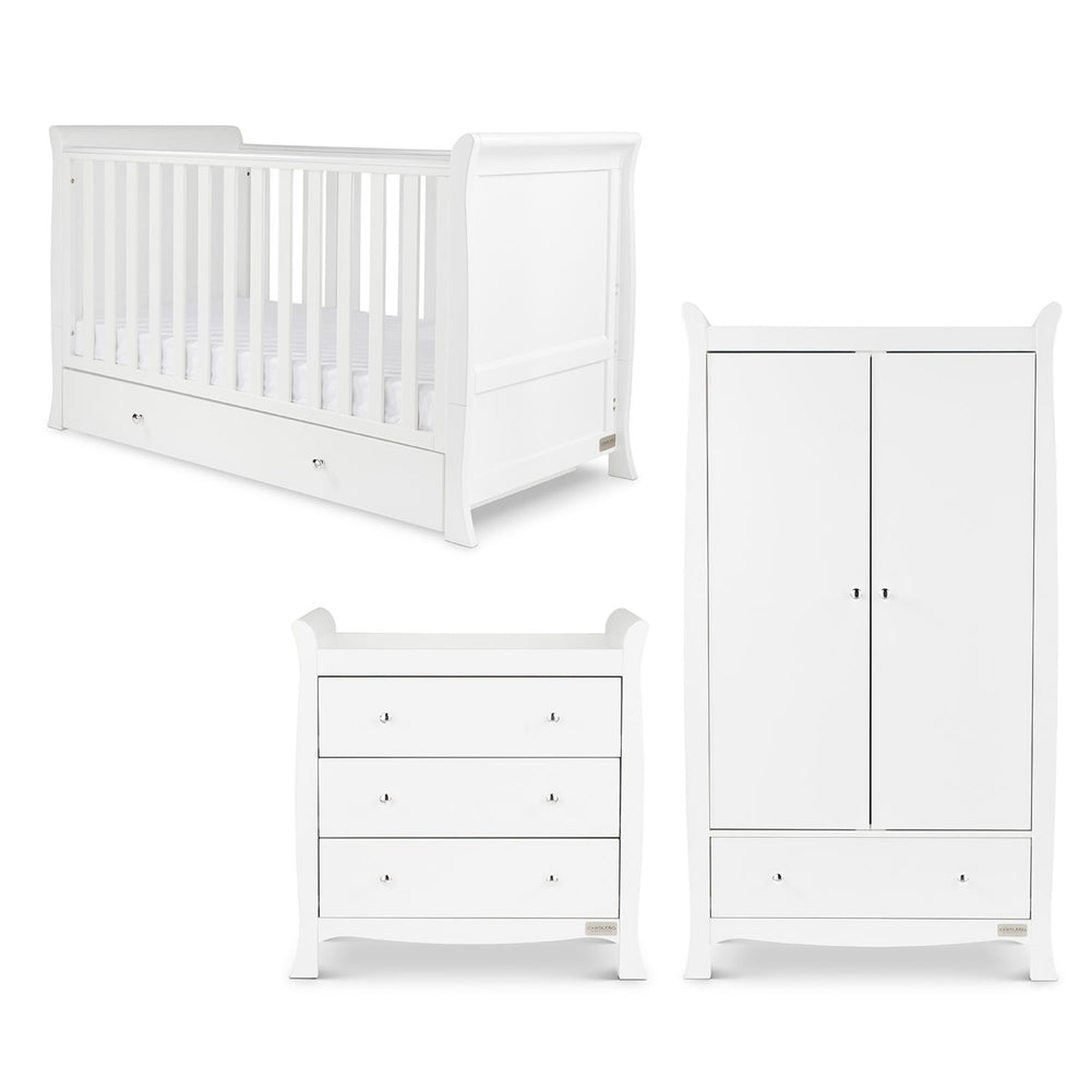 Ickle Bubba Snowdon Classic Sleigh 3-Piece Nursery Furniture Set