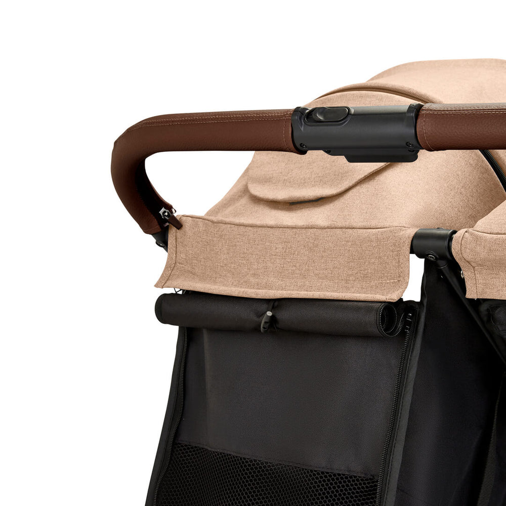 Ickle Bubba Venus Double (Twin & Sibling) Stroller in Biscuit