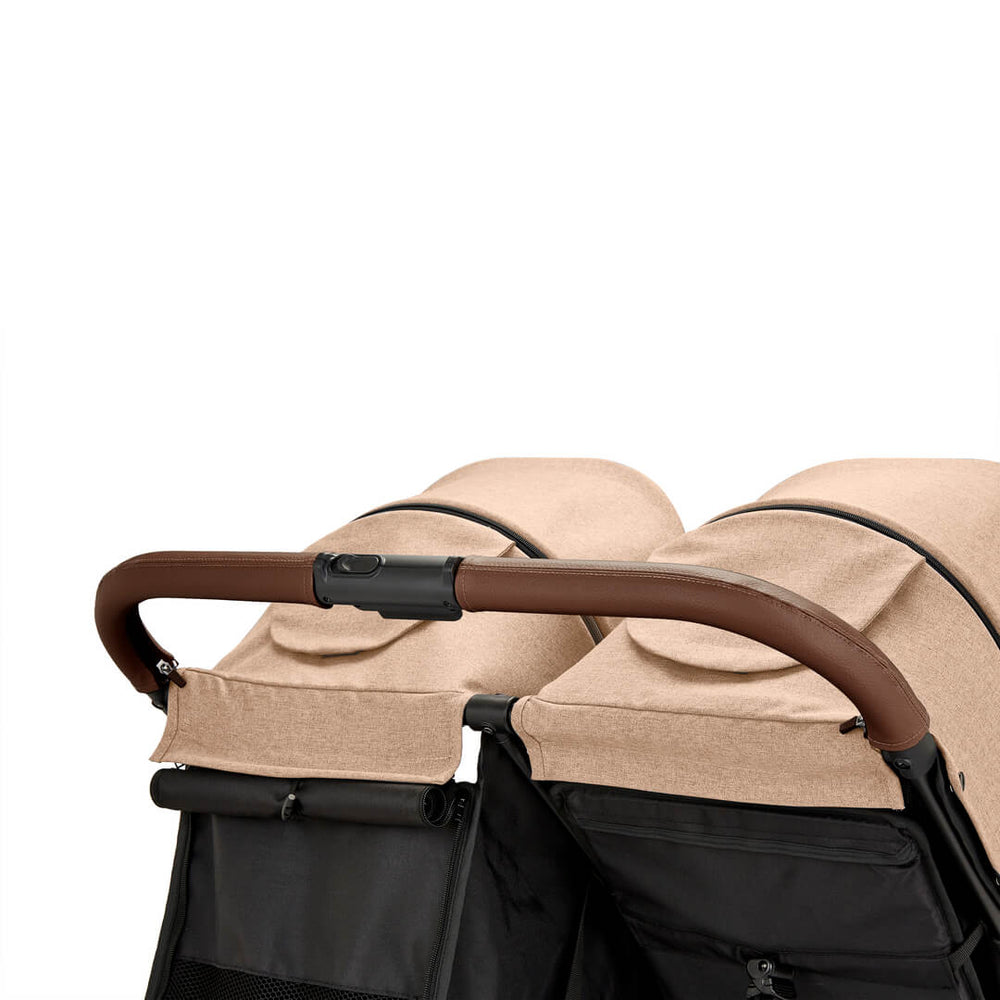 Ickle Bubba Venus Double (Twin & Sibling) Stroller in Biscuit