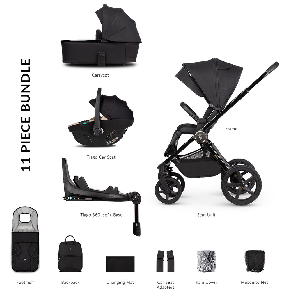 Venicci Upline 2: 3-in-1 Travel System (with Tiago Car Seat + 360° Base)