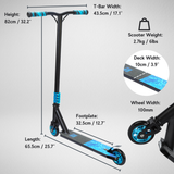 Deluxe Stunt Scooter - Cyan