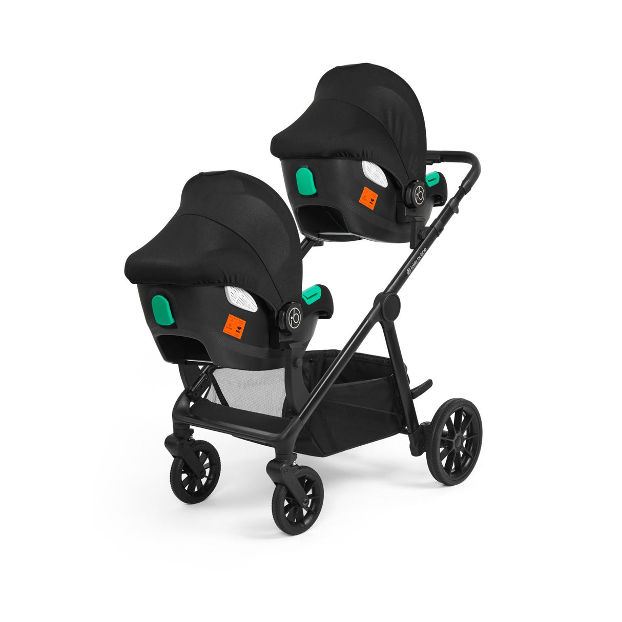 Ickle Bubba Virgo Twin 18-Piece Travel System with i-Size Cirrus Car Seats & ISOFIX Bases