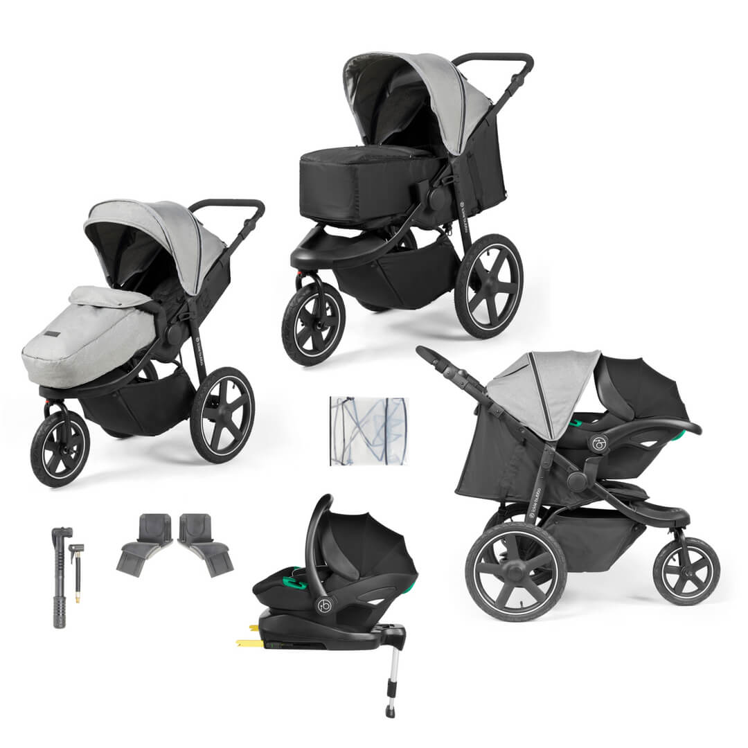 Ickle Bubba Venus Prime Jogger i-Size Travel System with Stratus Car Seat and ISOFIX Base