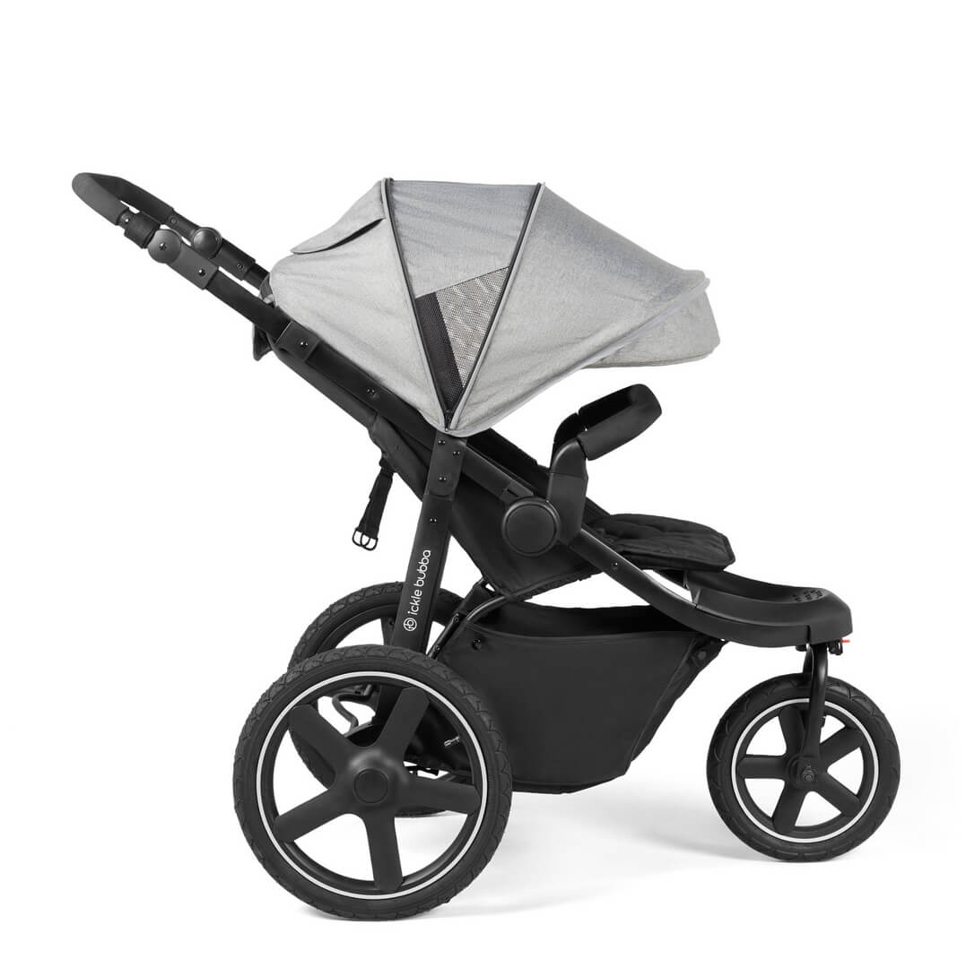 Side view of Ickle Bubba Venus Prime Jogger Stroller in Space Grey colour