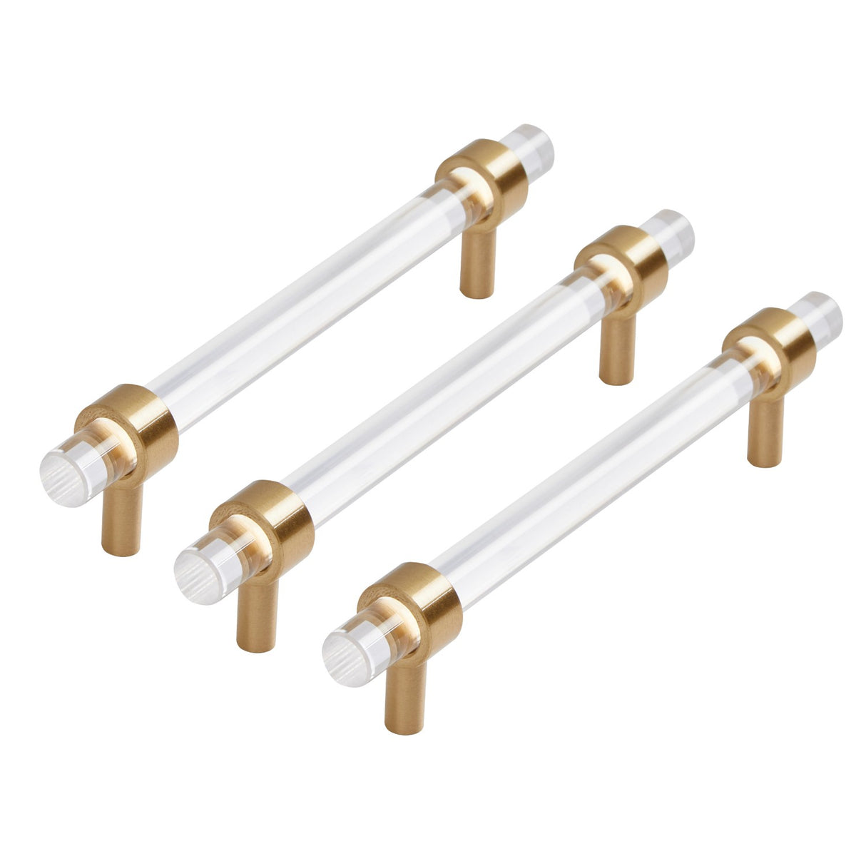 Three acrylic handles in Babymore Kimi Acrylic Nursery Wardrobe