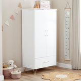 Right angle view of Babymore Kimi Acrylic Nursery Wardrobe