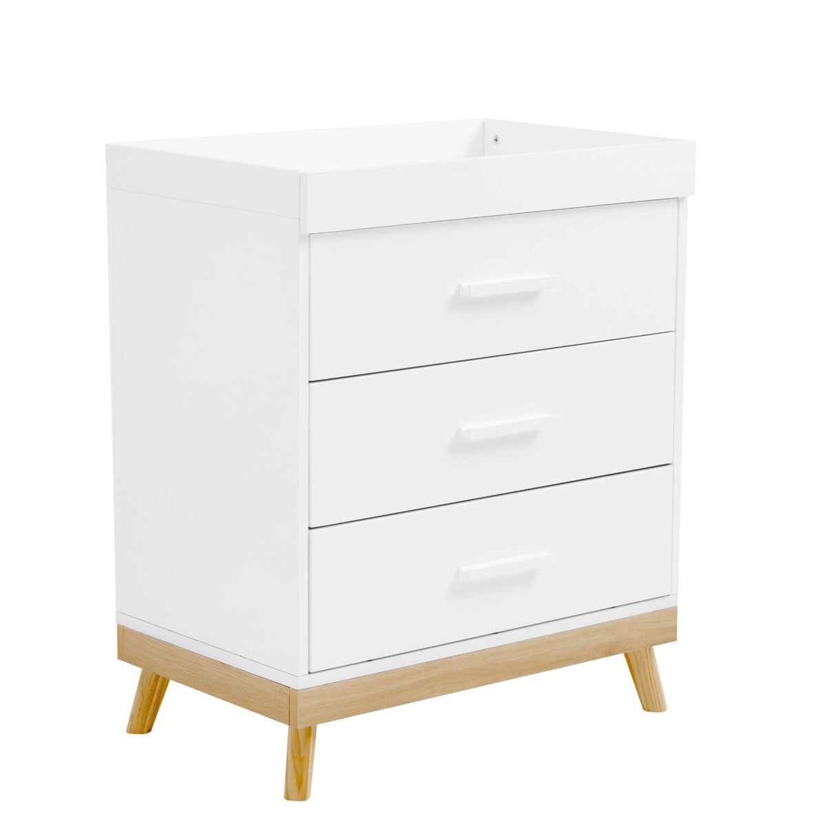 Angled photo of Babymore Mona Nursery Chest Changer against white background