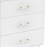 Close-up of drawers with acrylic handles in Babymore Kimi Acrylic Nursery Chest Changer