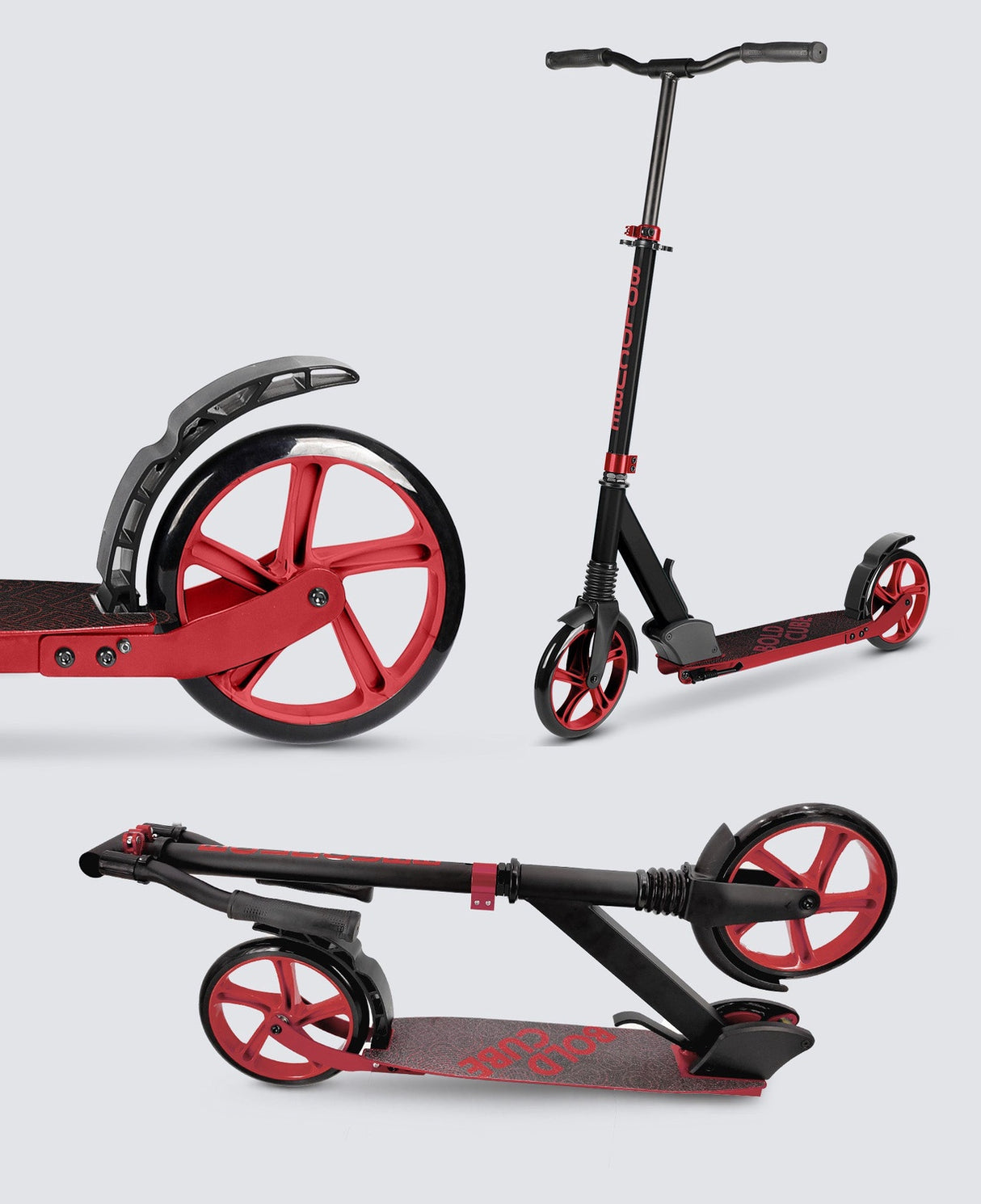 Burgundy - Big 2 Wheel Scooter