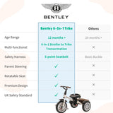 Bentley 6-in-1 Adjustable Trike with FREE Cup Holder