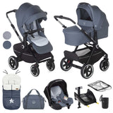 Jané Crosslight-3 + Koos iSize 3-in-1 Travel System (10 piece bundle)