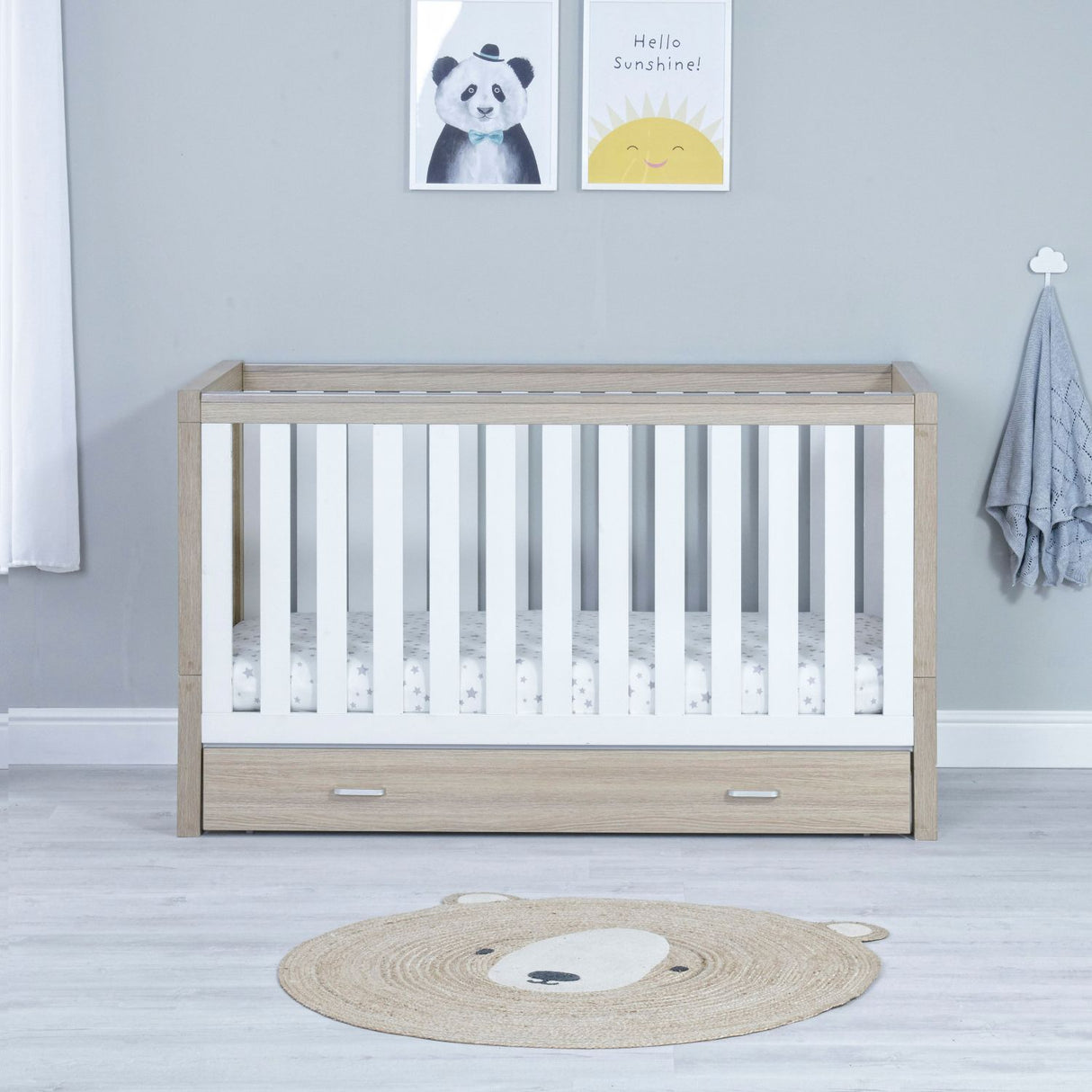 Babymore Luno Modern 2-in-1 Cot Bed (0-5yrs)