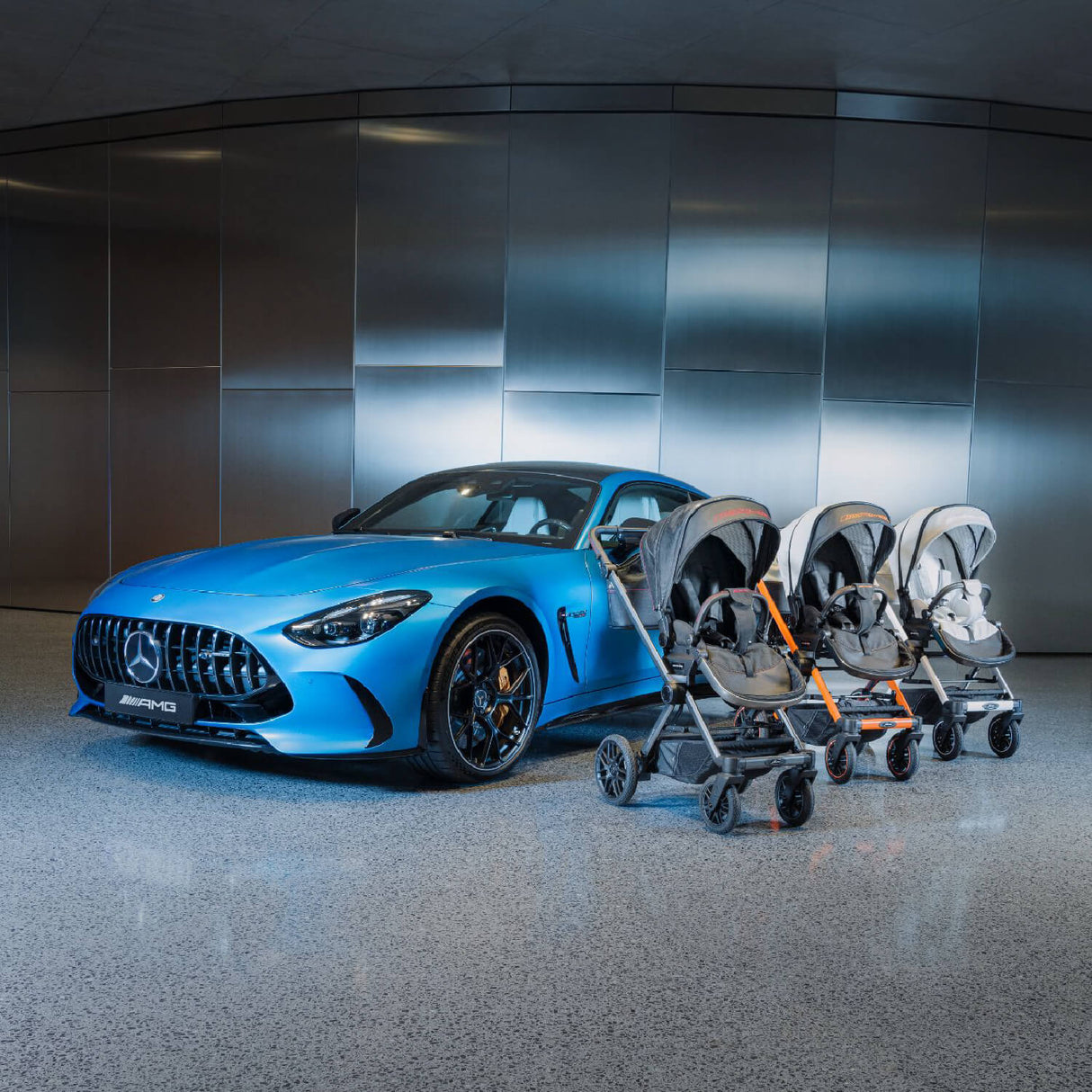 Mercedes Baby AMG Pram GT² with Pushchair & Carrycot