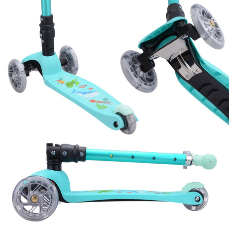 Teeny Fold 3 Wheel Scooter - Ocean